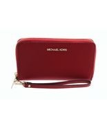 Women Wallet Michael Kors Jet Set Travel Large Phone Wristlet Scarlet Re... - €66,31 EUR