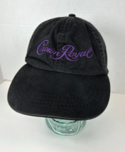 Crown Royal Canadian Whisky Adjustable Strap-Back Hat, Black w/ Purple Logo - $9.85
