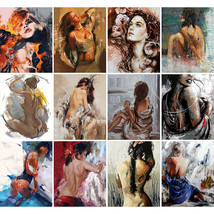Female Body Girl Paint By Numbers Kits Acrylic Oil Painting On Canvas fo... - £13.50 GBP