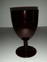 Vintage Anchor Hocking Monarch Royal Ruby Ball Stem Water Goblet - £5.49 GBP