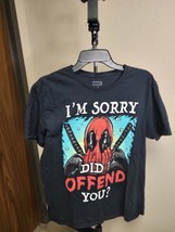 Marvel Deadpool Shirt Black I&#39;m Sorry Did I Offend You? Men’s Size Large... - £7.53 GBP