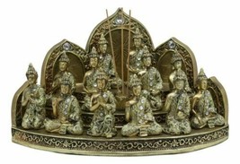 Tibetan Buddhism Altar Shrine Incense Holder Display With 12 Mini Buddhas Set - £71.93 GBP