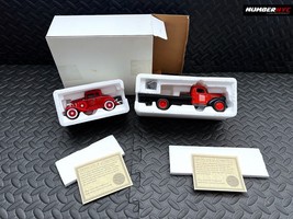 National Motor Museum Set 1941 Chevy Flatbed Truck AJAX/ 1932 Riverside Fire Dep - £42.52 GBP