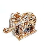 Ceramic Elephant  Brown Tone Multi-color 8.5&quot; Length and 5.5&quot; Tall - £9.40 GBP