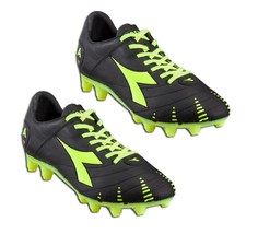 New Diadora Evoluzione K BX 14 Soccer Shoes Black/Yellow Sz 10.5 - £86.50 GBP