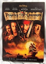 Pirates of the Caribbean The Curse of the Black Pearl DVD 2 Disc Johnny Deep  - £3.85 GBP