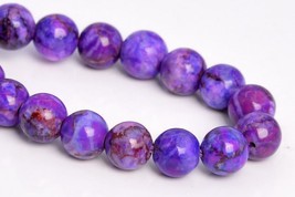 100% Natural Blue Purple Turquoise Beads 6 MM Round howlite bead 16&quot; 01 stand - £74.46 GBP