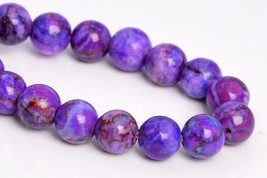 100% Natural Blue Purple Turquoise Beads 6 MM Round howlite bead 16&quot; 01 stand - £64.37 GBP