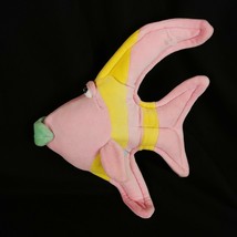 Funny Friends Jennifer Mazur pink yellow angel fish 16 inch plush stuffed animal - £23.44 GBP