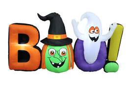 Halloween Inflatable Witch Ghost BOO 8-Foot LED Lights Decor Outdoor Yard Decor - £78.89 GBP