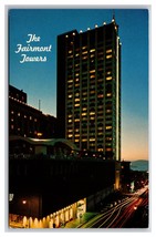 New Fairmount Tower Night View San Francisco CA UNP Chrome Postcard S26 - $2.92