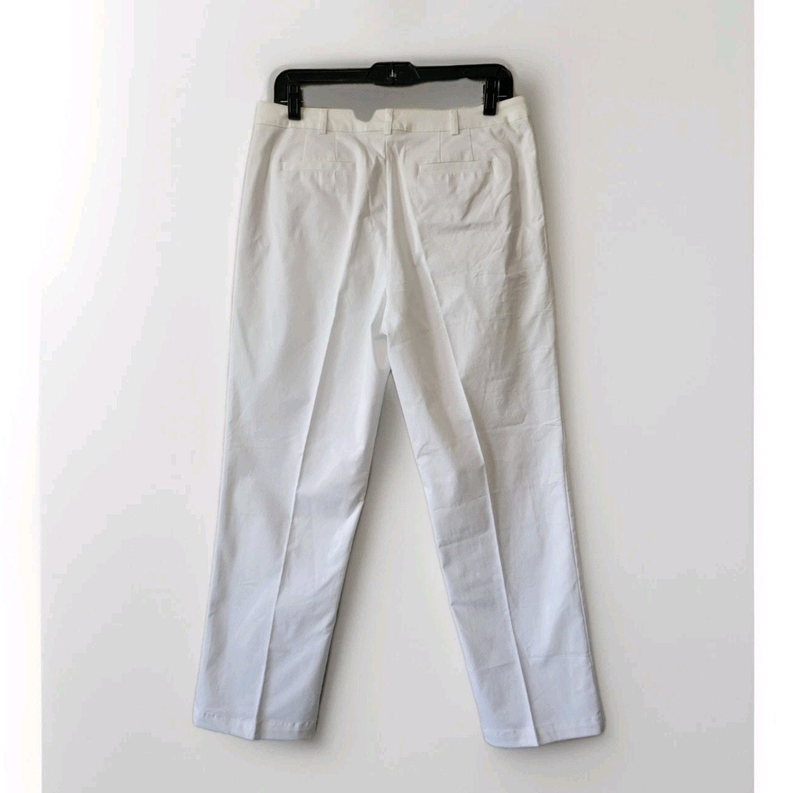 NWT Appleseeds White Linen Blend Pants Size 8P Cotton Classic Item image 2