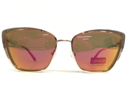 Kensie Sunglasses Book It 76 RG Gold Cat Eye Frames with Brown Mirrored ... - $46.59