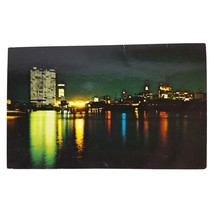 Postcard New Orleans Skyline Night Scene International Trade Mart Building - £3.64 GBP
