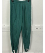 Vintage Green Polka Dot Stirrup Pants - Accordeon Size M - 80s/90s Retro... - €25,57 EUR