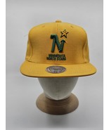 HTF Minnesota North Stars NHL Hat Mitchell &amp; Ness Snap Back Hat Yellow G... - $59.99