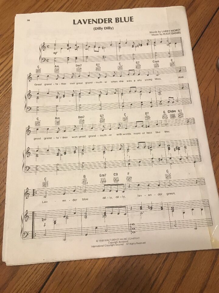 Vintage Sheet Music Lavender Blue Billy Dilly Ships N 24h - $12.60