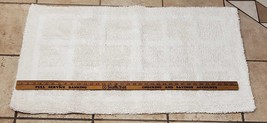 Ecru Throw Bath Pet Rug Shag Cotton 40 By 22 Gently Used Vtg Free Us Shipping - £17.05 GBP