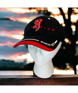 Browning Spellout Logo 1878 Flexfit Black Red White Fitted Baseball Hat ... - £21.97 GBP