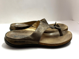 Mephisto  Leather metallic Thong Sandals Womens size 6.5 EU 37 - $25.00