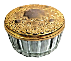 International Silver Gold Vanity Mirror Powder Jar Silver-Plate VTG 3.75... - $539.99 MXN
