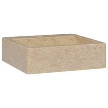 vidaXL Cream Marble Self-Cleaning Bathroom Sink (15.7x15.7x4.7 inches) - $200.49