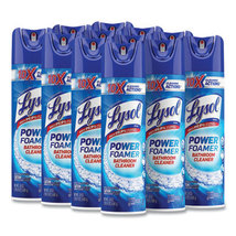 LYSOL Brand Power Foam Bathroom Cleaner, 24 oz Aerosol Spray 12/Carton  - £81.53 GBP