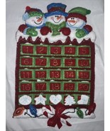 Dimensions Xmas Snowmen 8118 Advent Calendar Felt Completed Finished - £36.96 GBP