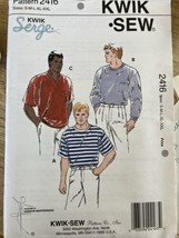 VTG KWIK SEW PATTERN 2416 Kwik Serge SIZE Small Medium Large XL XXL 1990&#39;S - $18.69