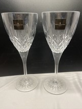 Royal Doulton Earlswood Wine Water Goblet Glasses Made in Italy 2 Piece - $21.99