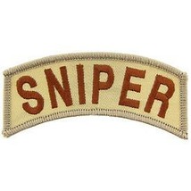 ARMY SNIPER DESERT SHOULDER ROCKER TAB EMBROIDERED MILITARY PATCH - £23.53 GBP