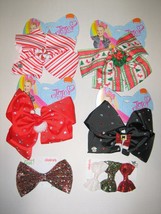 Lot of 6 Claire&#39;s Let It Glow Christmas Hair Bow Barrette Variety Holiday - $13.30