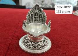 BIS HALLMARKED 925 Silver Antique Diya - Pure silver gift item - Return ... - £176.64 GBP+