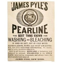 James Pyle Pearline Soap 1885 Advertisement Victorian Detergent ADBN1A16 - $14.99