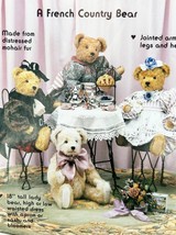 Camille French Country Bear 18&quot; w/Clothes Pattern Goosberry Hill Country... - $9.45