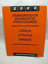 2000 CIRRUS-STRATUS-BREEZE Transmission Diagnostic Procedures OEM Repair... - £13.30 GBP