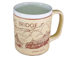 Vintage Michigan Water Wonderland Mackinac Bridge Souvenir Mug - £12.71 GBP