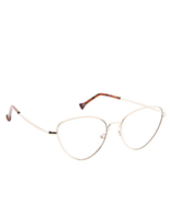 New Gold Clear Rounded Sunglasses - £6.03 GBP