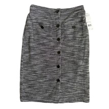 NEW NY Collection Skirt Small Black White Silver Glitter Polyester Spandex Lined - £15.58 GBP