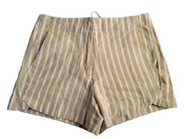 NWOT Peach Love California Women Small Ivory Beige Striped Shorts 100% C... - $19.79