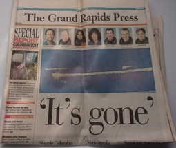 Vintage The Grand Rapids Press MI Columbia Shuttle Falls Apart Feb 2003 - $3.99