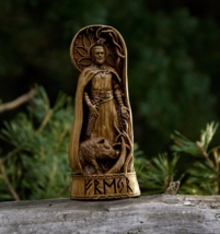 Freyr God, Viking god, Wood carved statue, Pagan paganism God, Altar sculpture - £79.24 GBP