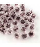 10 Glow In The Dark Glass Beads 8mm Lampwork Purple Jewelry Making Suppl... - $111.20 MXN