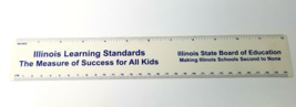 Plastic Ruler Illinois Board of Education Learning Standards Success - £8.48 GBP