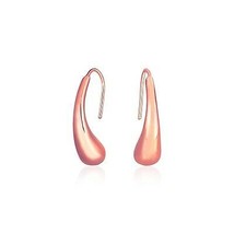 14k Rose Gold 0.87&quot; Length x 0.24&quot; Width Women&#39;s Puffed Teardrop Earrings - £248.53 GBP