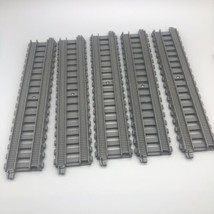 Thomas the Train Trackmaster Lot 5 Gray S1 Straight Track Pieces Sky High Bridge - $12.59