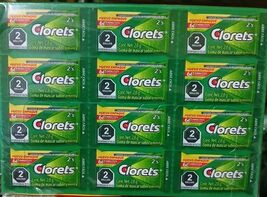 4X Clorets Mint Flavored Gum ( goma chicle ) 4 Boxes Of 60 Packets Ea -F... - $35.63