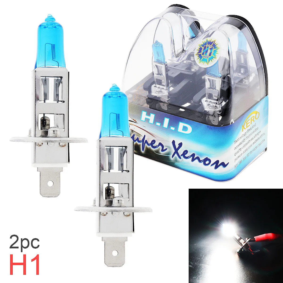 2pcs 12V H1 55W 4300K Warm White Light Super Bright Car Halogen Lamp Auto Front - £10.80 GBP+