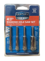 Century Drill &amp; Tool 05590 Diamond Hole Saw Set, 4-Piece - £16.30 GBP