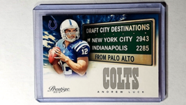 2012 Prestige Draft City Destinations 2 Andrew Luck RC Rookie Indianapolis Colts - £2.26 GBP